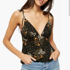 Free People Float Away Floral Print Camisole